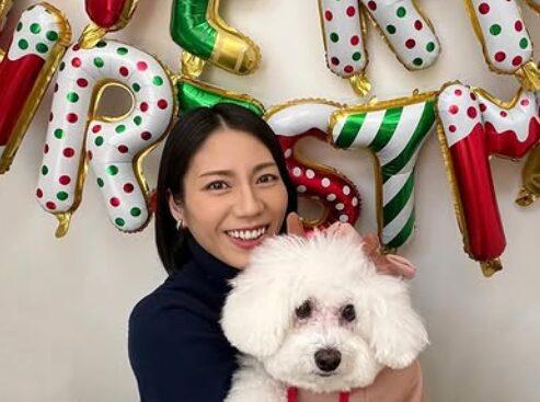 松下奈緒さんと愛犬の画像
